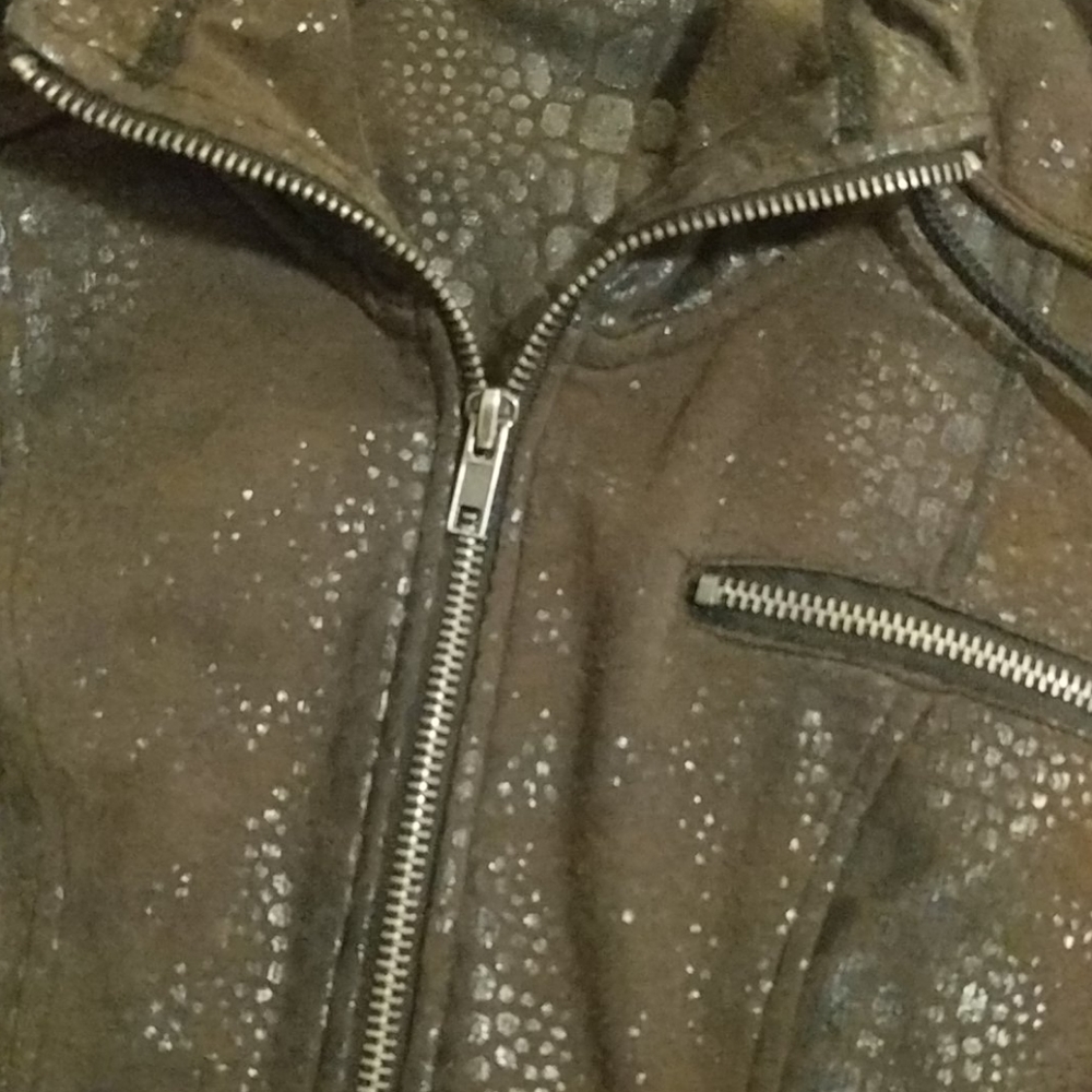 Patterned Hoodie Jacket With Pockets - image 7